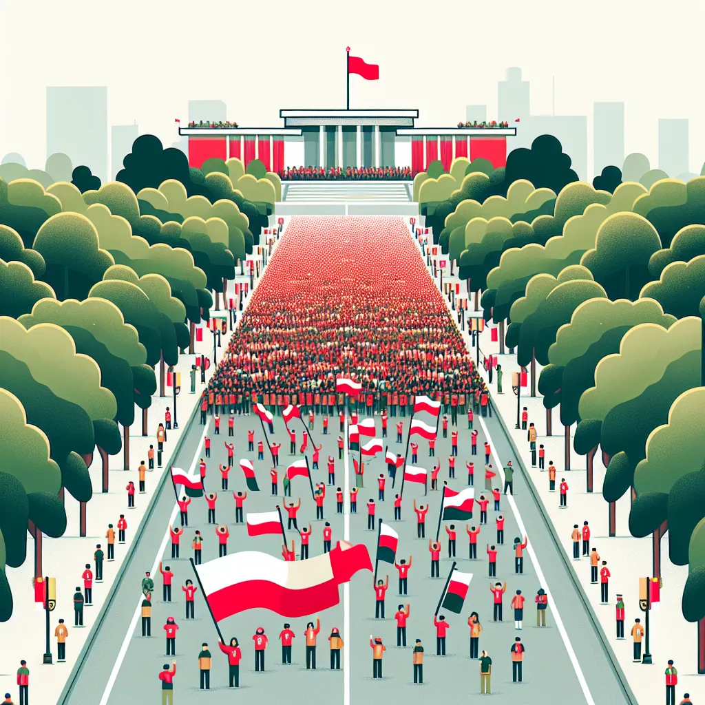 Wielka Parada Niepodległości przyciąga tłumy w centrum Warszawy